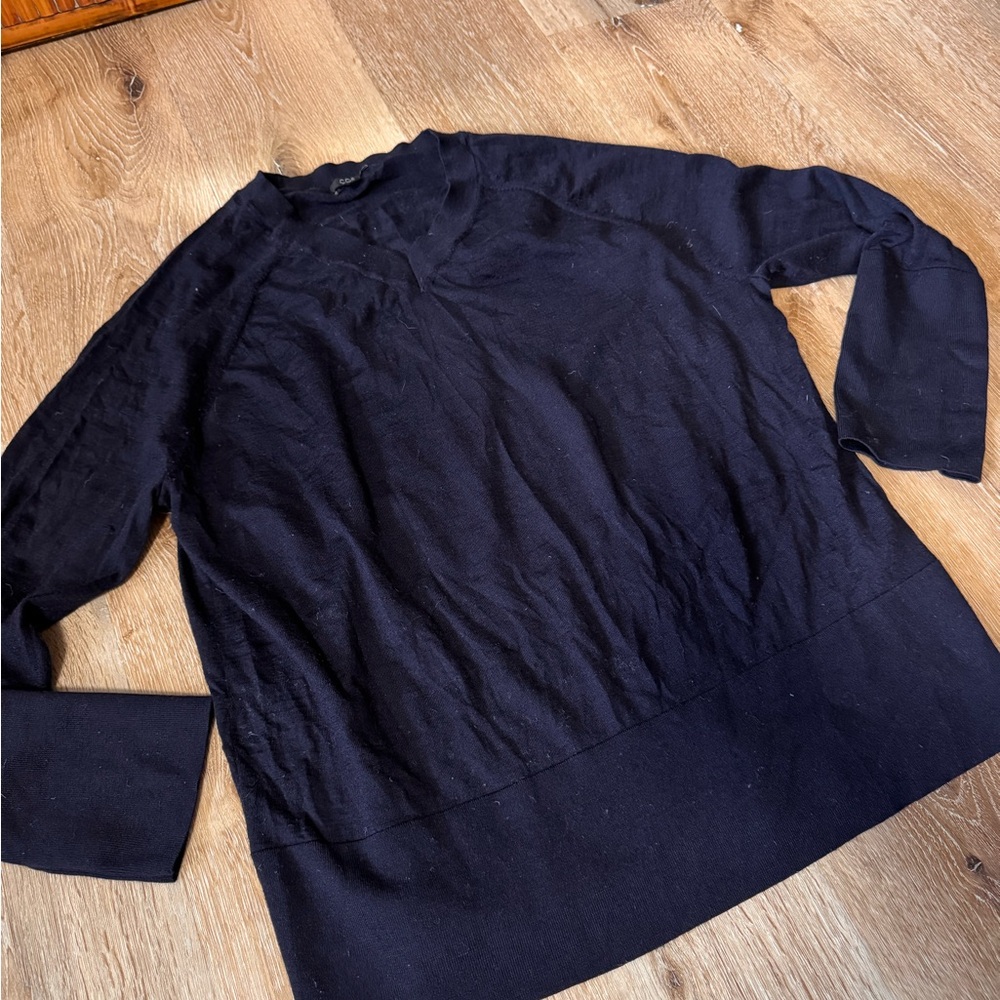COS Black V Neck Wool Long‎ Sleeve Size S